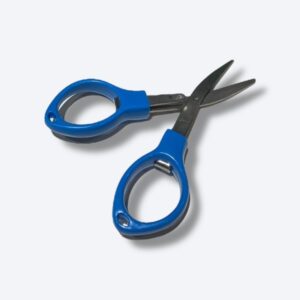 Tesoura Dobrável de Plástico e Metal - Azul