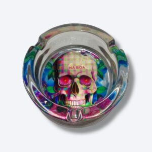 Cinzeiro de Vidro Na Boa Skull Rosa
