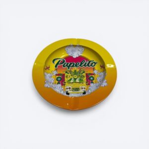 Cinzeiro de Metal Papelito Amarelo 13,1X18CM